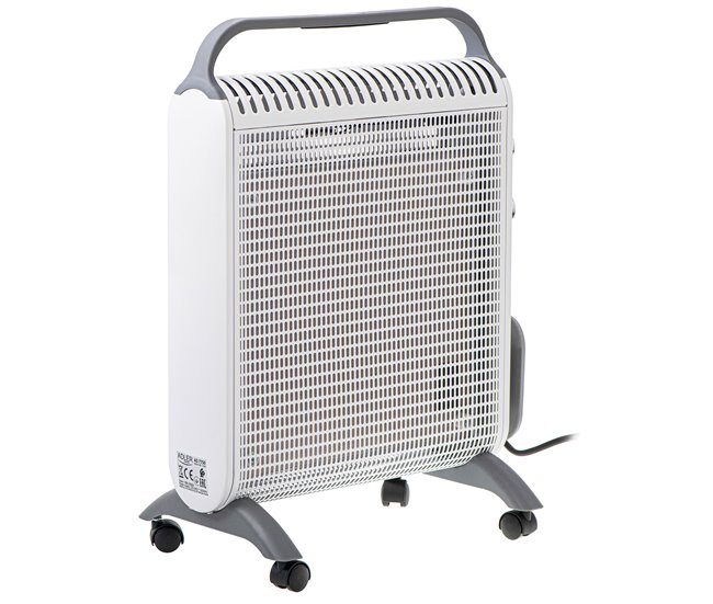 Adler AD7750 Convector Eléctrico Aire Caliente 2 Niveles Potencia Termostato Regulable Silencioso Portátil, 2000, Blanco Branco