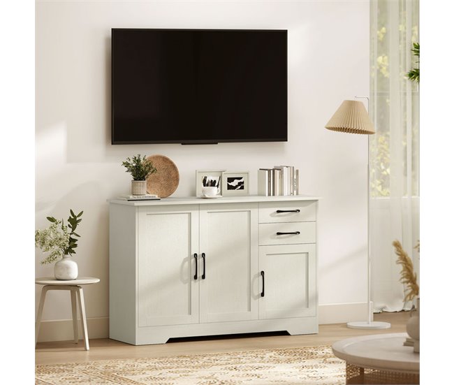 Aparador Melamina de Madeira, MDF HOMCOM Cru