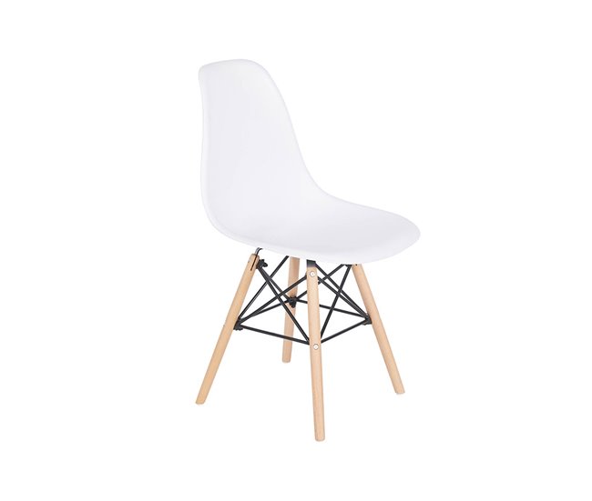 Pacote de mesa de jantar ou cozinha + 4 cadeiras estilo nórdico 138x80 Branco
