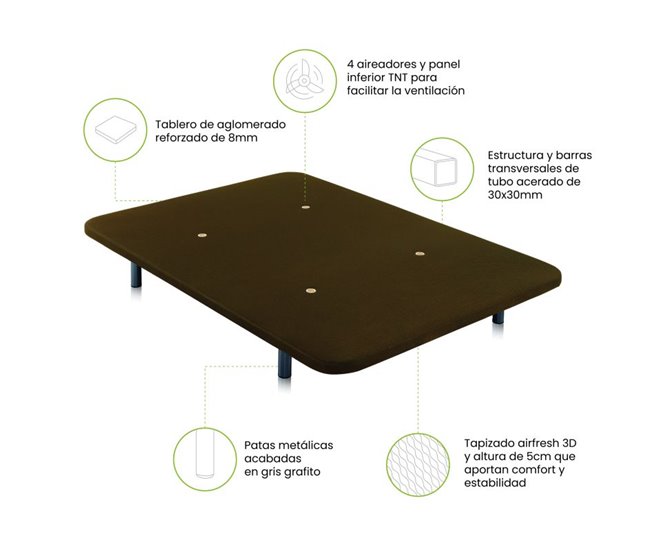 Base Tapizada Air Chocolate
