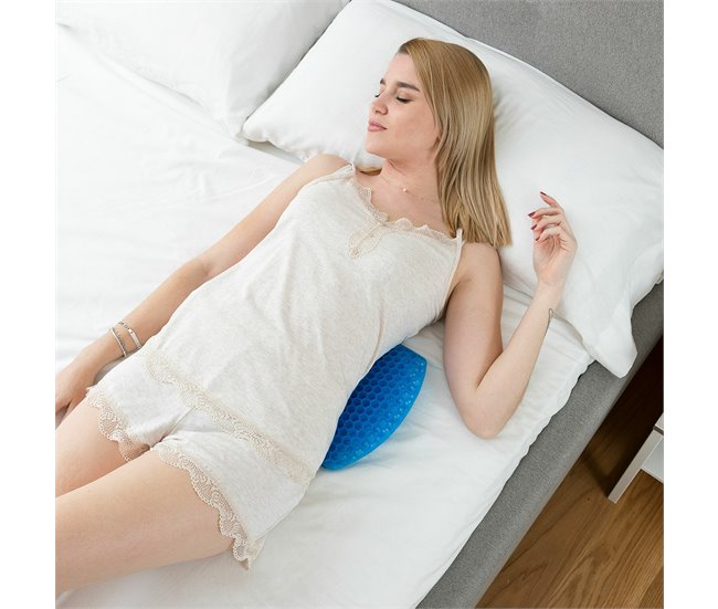 Almofada Lombar de Gel com Capa Extraível Cinza