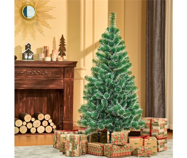 Árvore de Natal Artificial PET e Metal HOMCOM, casa - natal Verde