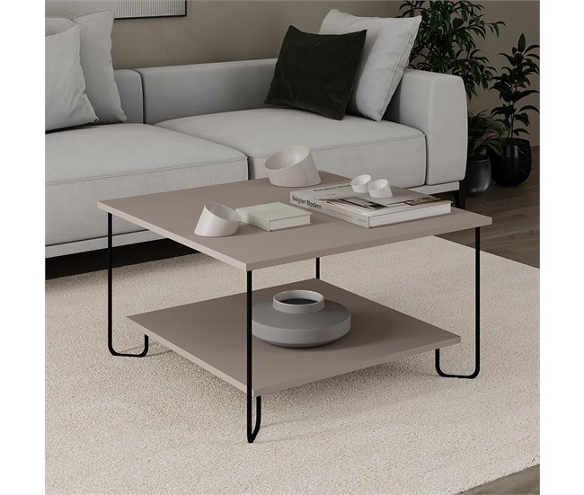 Mesa de centro TONKA quadrada Bege
