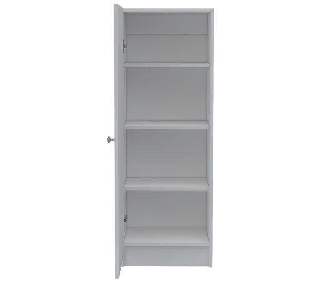 Aparador Belleria, estilo minimalista com 4 prateleiras Branco