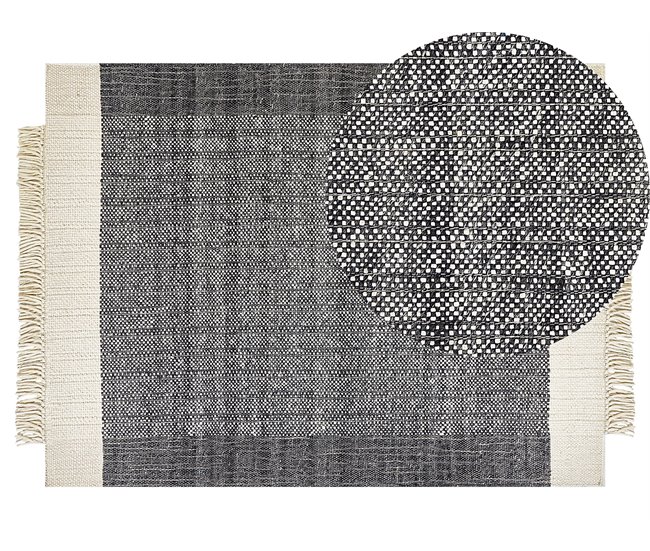 Beliani Pelos curtos ATLANTI 140x200 Branco/ Bege