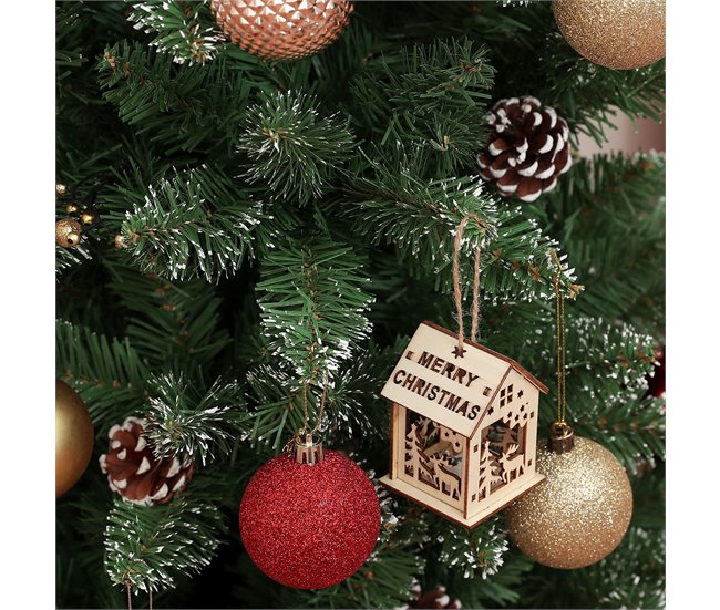 Árvore de Natal Plástico e Aço HOMCOM, casa - natal Verde