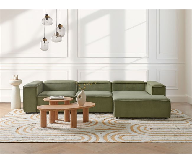 Beliani Chaise longue Bombazine ARDAL Verde