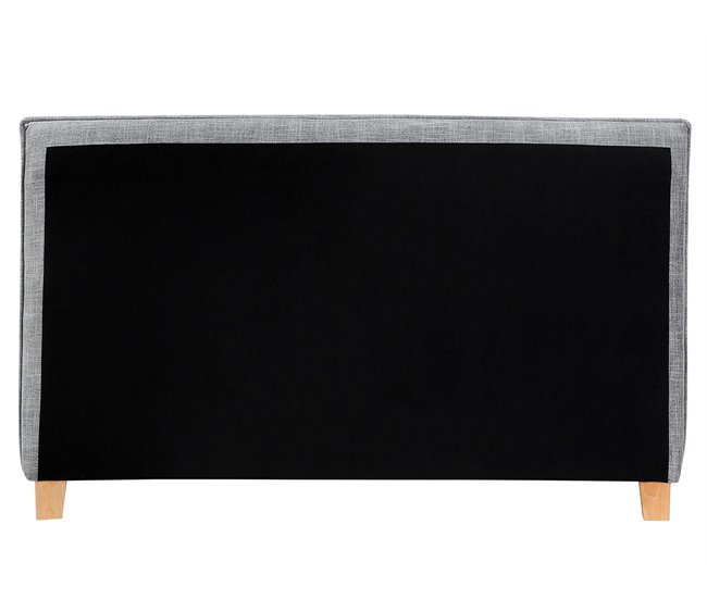 Beliani Cama com estrado Poliéster SENNEZ 175x216 Cinza Claro