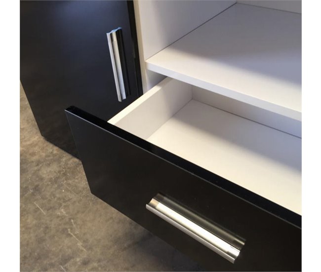 Aparador Sala de estar e jantar 2 portas 2 gavetas Roque 140 Branco