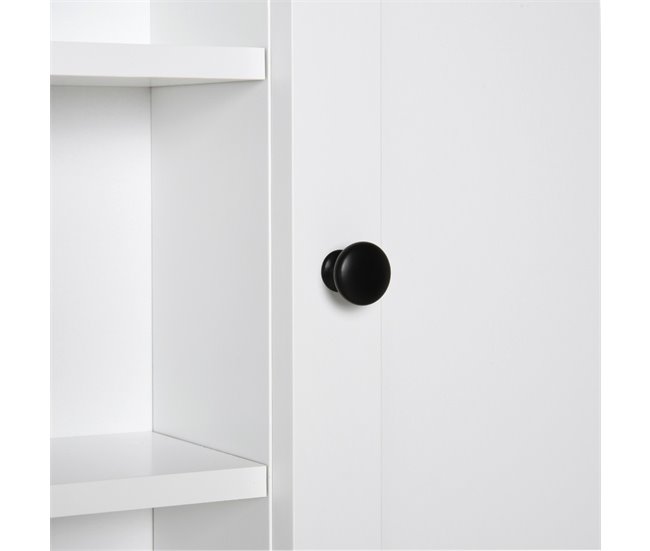 Armário de banheiro MDF, Aglomerado HOMCOM, casa - casa de banho Branco