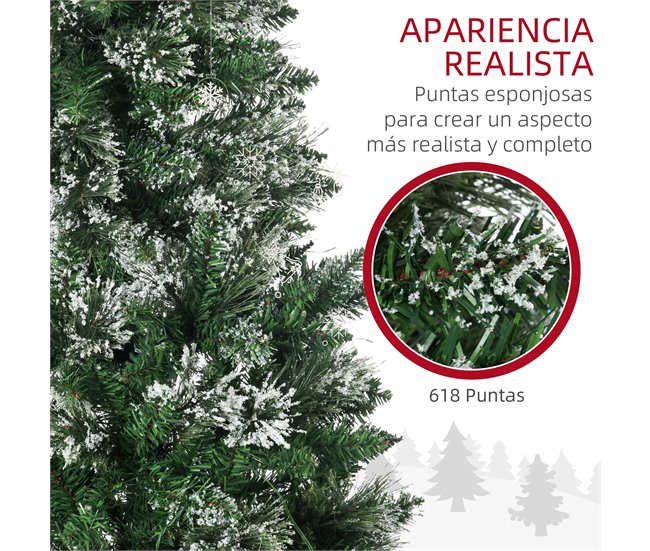 Árvore de Natal Plastico e Aço HOMCOM, casa - natal Verde