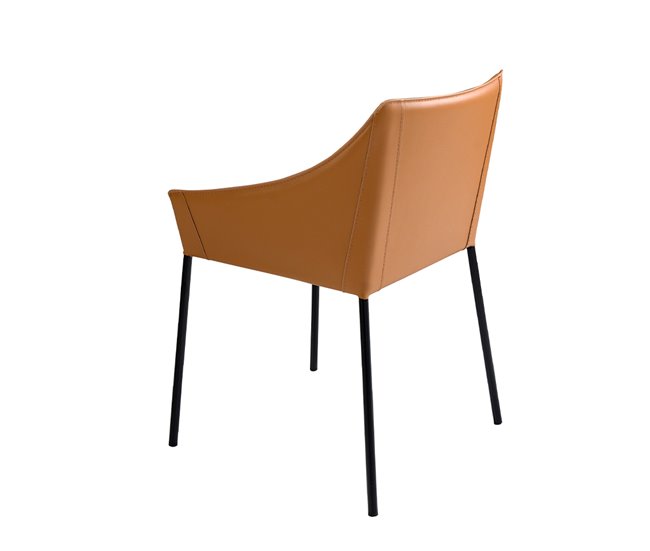 ANGEL CERDA Cadeira de couro sintético castanho Castanho