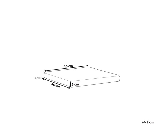 Beliani Almofada de assento para exterior SASSARI 46x46 Branco