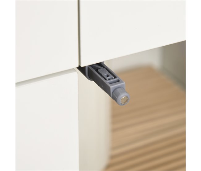 Armário de Cozinha MDF e Melamina de Madeira HOMCOM Branco