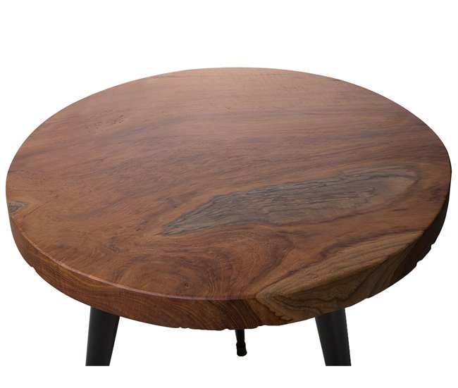 Beliani Conjunto de mesas DENNY 45x45 Castanho