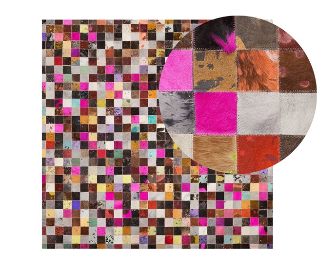 Beliani Patchwork ENNE 200x200 Multicor