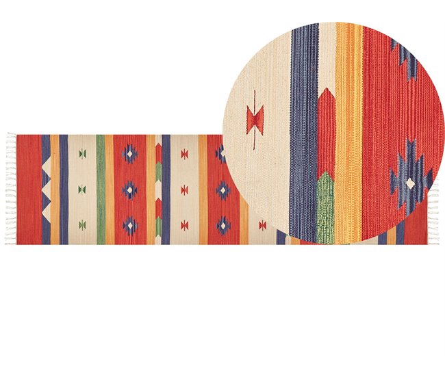 Beliani Kilim ALAPARS 80x300 Multicor