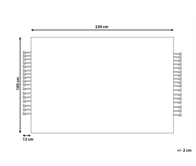 Beliani Entrelaçado BERISSA 160x230 Bege