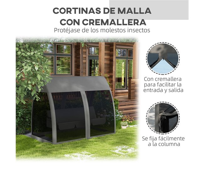 Baloiço de 3 Lugares Cinza