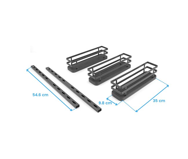 Bandeja para temperos Titane Kitchen em aço Cinza