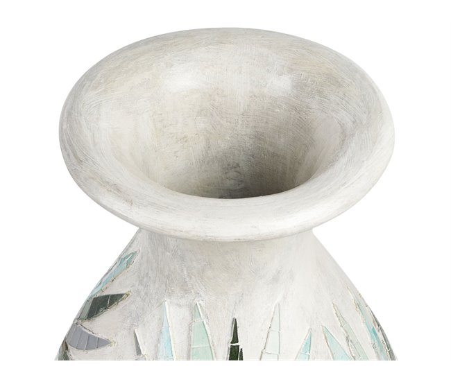 Beliani Jarrón decorativo RAWAS Creme