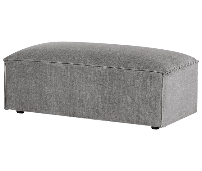 Sofá modular 2 lugares com repousa-pés HELLNAR Cinza