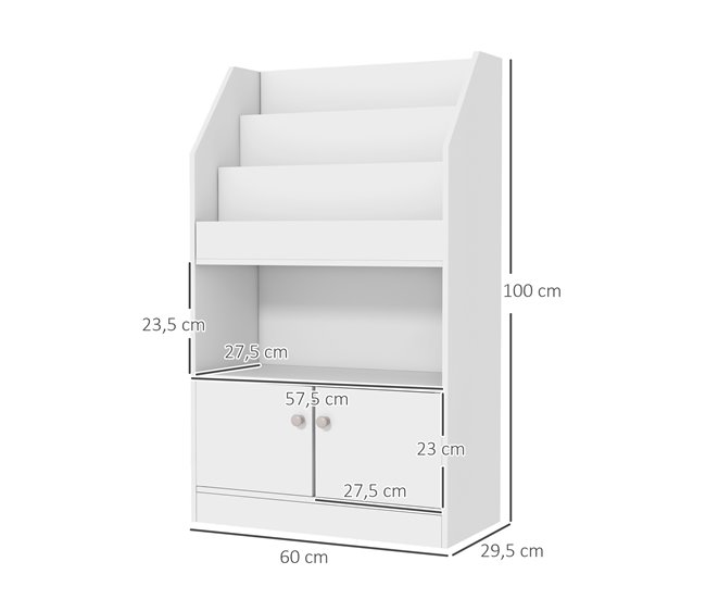 Estante para Brinquedos MDF ZONEKIZ Branco