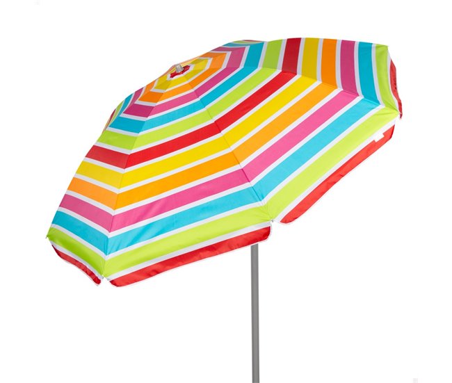 Aktive Guarda-chuva de praia inclinável riscas multicoloridas 200 cm UV50 Multicor