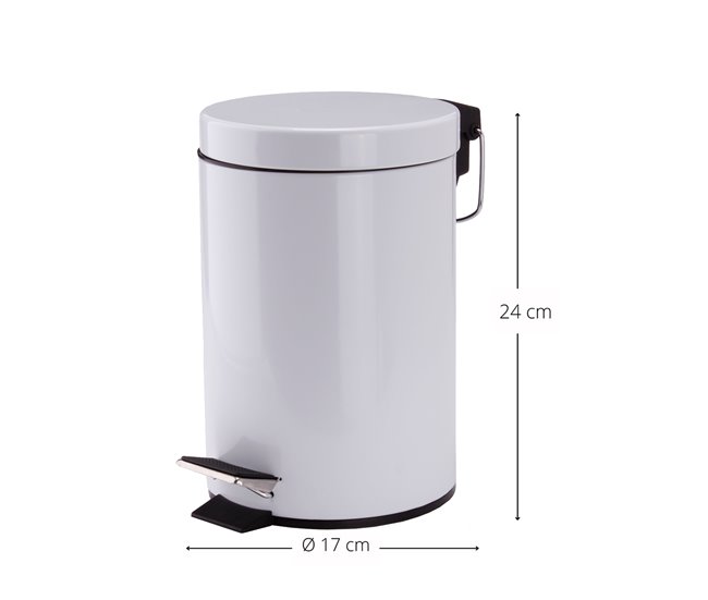3l Cubo de pedal Branco