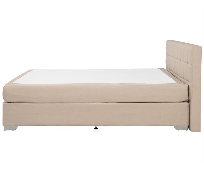 Beliani Cama continental Poliéster ADMIRAL 190x215 Areia