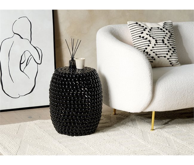 Beliani Mesa de apoio UHANA 62x62 Preto