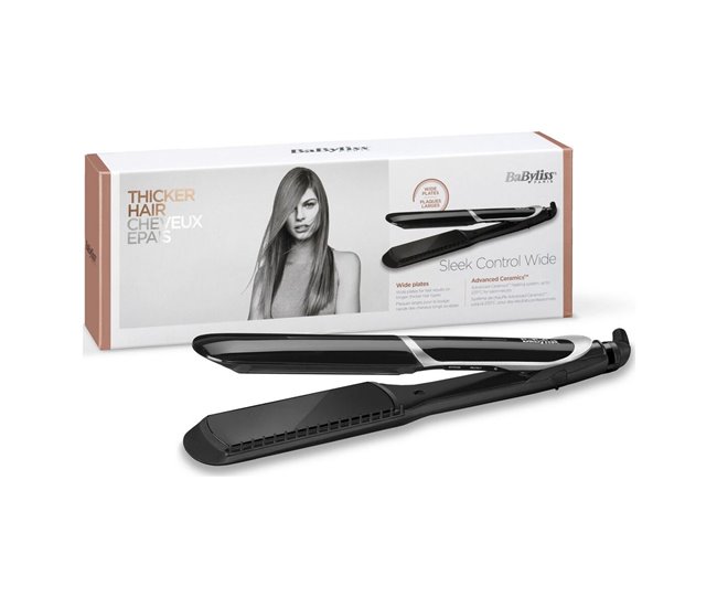 Ferro de Cabelo Sleek Control Wide Preto