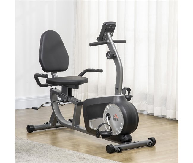 Bicicleta Estática Aço e ABS HOMCOM Preto / Cinza