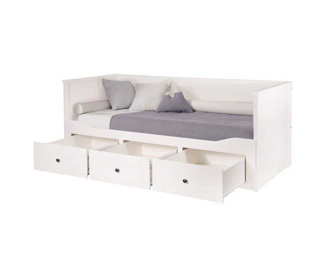 Cama nido UPPSALA 80/160x200cm branca Branco