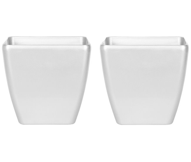 Beliani Conjunto de 2 vasos para plantas ASTRAS 