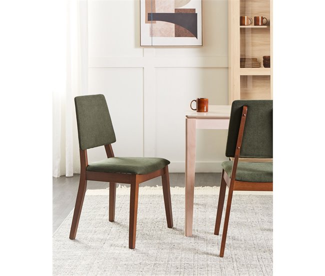 Beliani Silla de comedor MERRILL Verde Escuro