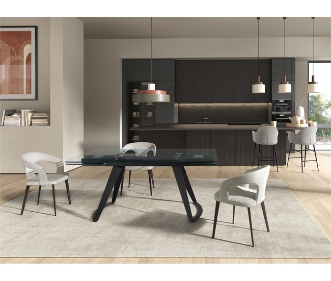 ANGEL CERDA Cadeira em tecido Castanho