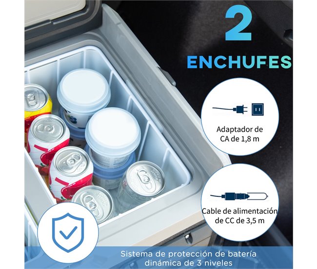 Geleira Elétrica Portátil Outsunny C00-028V91 Branco