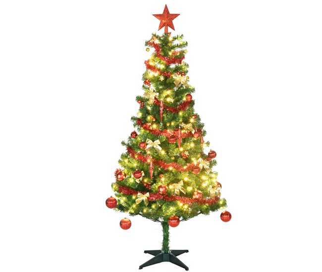 Árvore de Natal Plástico e Aço HOMCOM Verde