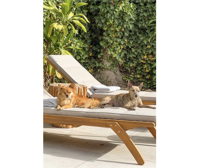 Beliani Cadeira lounge/relax ATRANI Branco/ Bege