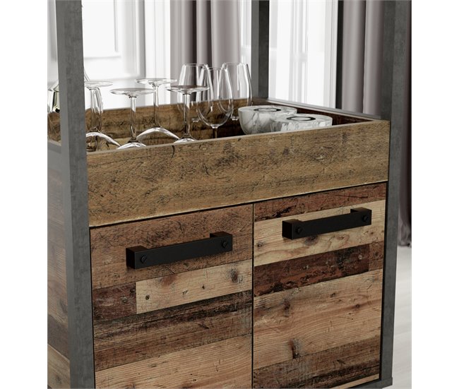 Camareira NELLEKE cor vintage e cimento Castanho
