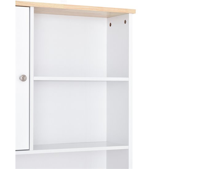 Armário de Cozinha MDF HOMCOM, casa - cozinha Branco