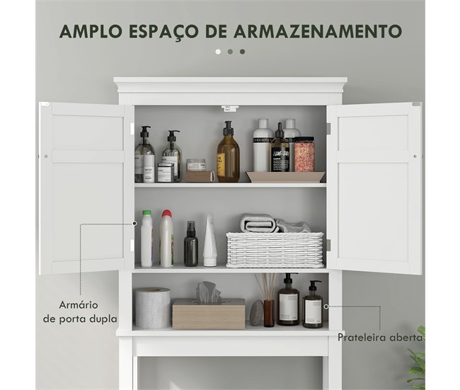 Armário sobre Sanita MDF HOMCOM, casa - casa de banho Branco