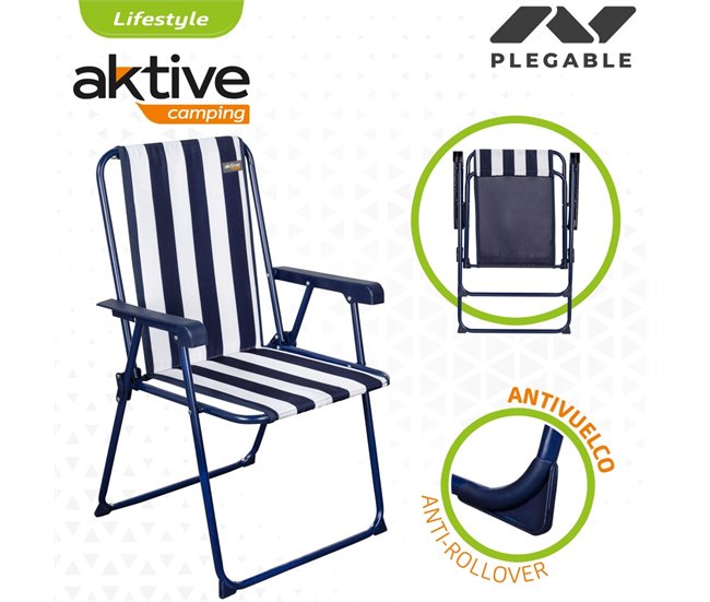 Conjunto de mesa dobrável e 2 cadeiras Aktive Camping Branco