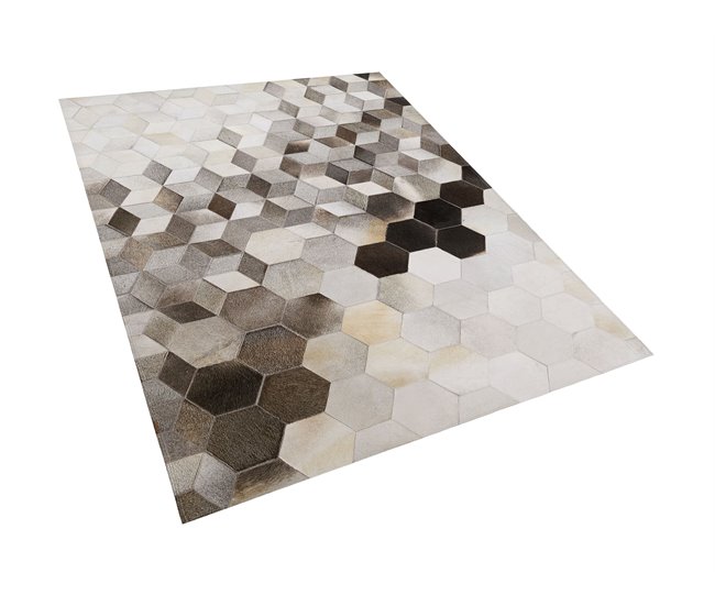 Beliani Pelos curtos SASON 160x230 Branco/ Bege