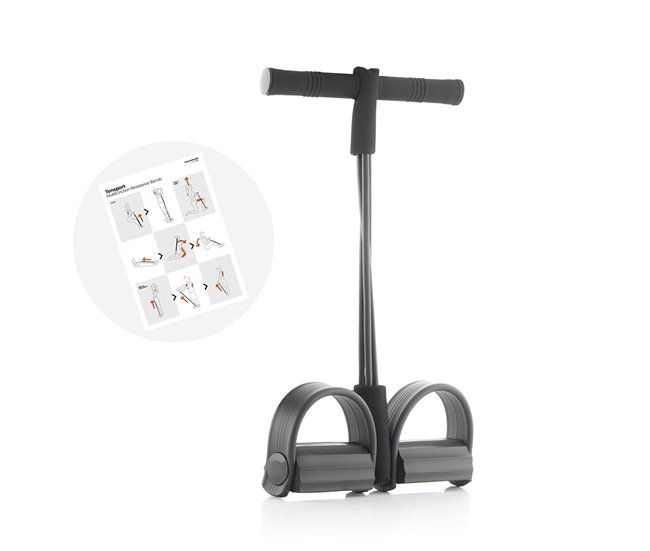 Elásticos de Resistência Multifunções com Guia de Exercícios Preto