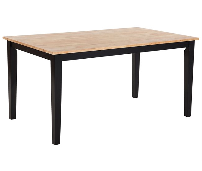 Beliani Mesa de comedor GEORGIA 90x150 Preto