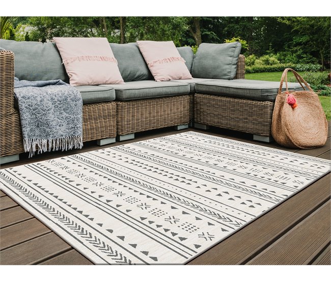 Tapete para interior e exterior ETNICO Cinza