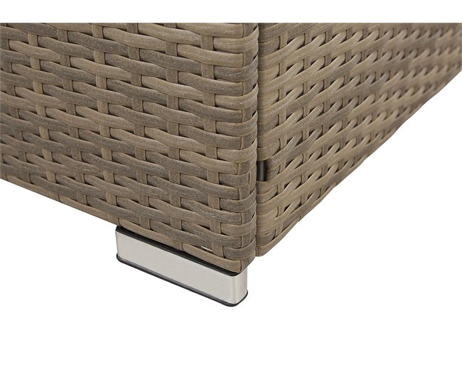 Beliani Conjunto lounge BELVEDERE Castanho