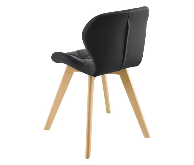 Conjunto de 6 cadeiras de jantar Älmhult [en.casa] Preto